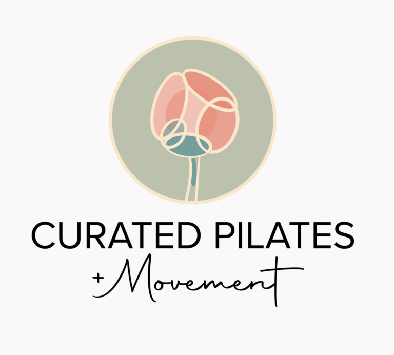 Curated Pilates + Movement — center logo